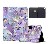 AUSMIX Case for iPad A16 11th Generation 11 inch 2025, iPad 10th Generation 10.9 inch 2022, Cute PU Leather Stand Cover, Auto Wake/Sleep Smart Shell with Pencil Holder,Magnolia