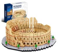 Auspcers Mini Blocks Roman Colosseum Model, 5594pcs World Architecture Micro Mini Diamond Blocks Bricks, Roman Colosseum Micro Building Model Set, Building Toy for Children Gift