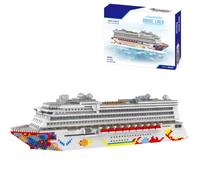 Auspcers Technik Cruise Ship Model Building Block Set, 4950PCS Holiday Cruise Ship Yacht Model Kit, DIY Cruise Ship Architecture Building Sets Gift for Adults and Children