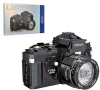 Auspcers Technik Digital Camera Building Kit, 627Pcs Retro Digital Camera Building Model Set, Retro Digital Camera Educational Construction Kit