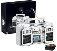 Auspcers Technik Radio Building Kit, 645 PCS 3D Building Bricks Toy Building Vintage Radio Model Micro, Retro Radio Model Building Blocks