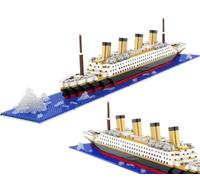 Auspcers Titanic Ship Model Building Block Sets, 1878PCS Cruise Ship Titanic Boat Model Building Kit, Micro Mini Bricks Gift Toy for Adults Children Kids