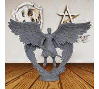 AUSPDICE 32mm Winged Celestial Guardian Unpainted DND Miniature AS503 | Solar Warrior Resin Fantasy Figure with Sword and Four Wings for Dungeons and Dragons, TTRPG Games and Dungeon Masters