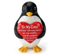 Auspicious beginning Anniversary Figurines Wedding Gifts for Couple for Wife Husband Valentine’s Gift Penguin Couple Gifts Resin Penguin Figures To My Love Penguins Gift Ornament for Lover Birthday