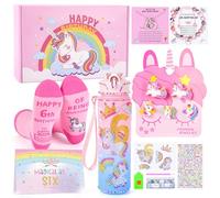 Auspicious beginning Girls Birthday Present Age 6 Rainbow Horse Gifts for Daughter 6th Happy Birthday Gift for Kids Present Unicorn Gifts for Girls Granddaughter Niece 6th Greeting Card Unicorn Card