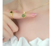 Auspicious blessing bag three-dimensional relief bead necklace diamond embellishment knot simple temperament women's short