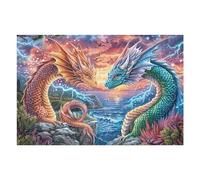 Auspicious Dragon Cloud Sea 1000 Piece Jigsaw Puzzle for Adults Jigsaw Post Work Relaxation Tool Challenging Fun for Friends Family Home Decor 1000 PCS