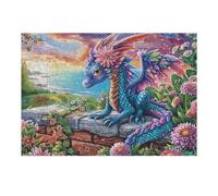 Auspicious Dragon Cloud Sea 300 PCS/40x28cm Jigsaw Puzzle Bundle Family Puzzle Lovers Fun Family Game Mindful Activity Spring Gift Precision Cut Cardboard 300 PCS/40x28cm