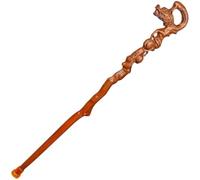 Auspicious Dragon Head Decoration Walking Cane, Wooden Carved Stick for Men, Keep Balance(89Cm(Use Height 171 172Cm))