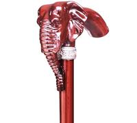 Auspicious Elephant Head Swalking Cane for The Elderly, Hand-Carved Wooden Walking Stick, Birthday(96Cm(Use Height 185 186Cm))