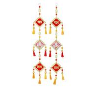 Auspicious Shubh Labh Hanging Square Ganesha design Bandanwar Door Wall Hangings for Indian Traditional Handcrafted Valance Showpiece for Home Temple Decor decorations (Size:-26"X4")(Multicolour)