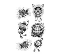 Auspicious Tattoo Stickers Retro And Good Luck Temporary Tattoos Japanese Style