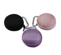 AusseL 3 Pack Tiny Portable MultiColor Earphone Headset Handsfree Hard EVA Case with Metal Hook (01)