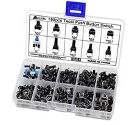 Aussel Tactile Push Button Switch Micro Momentary Tact Assortment Kit (180pcs)