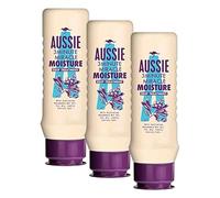 Aussie 3 Minute Miracle Moisture - Vegan Deep Treatment for Dry, Brittle Hair - with Australian Macadamia Nut Oil, 75ml (Pack of 3)