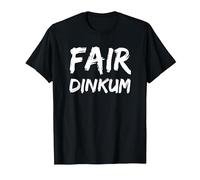 Aussie/Australia Lovers Slang - Funny Fair Dinkum Joke T-Shirt, Men, Black, 6X-Large