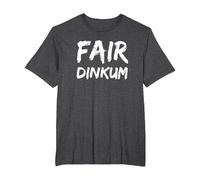 Aussie/Australia Lovers Slang - Funny Fair Dinkum Joke T-Shirt, Men's Big and Tall, Dark Heather Grey, 4X Tall