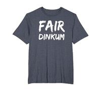 Aussie/Australia Lovers Slang - Funny Fair Dinkum Joke T-Shirt, Men's Big and Tall, Heather Blue, 3X Tall