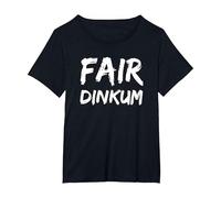Aussie/Australia Lovers Slang - Funny Fair Dinkum Joke T-Shirt, Women's Plus, Black, 3X