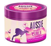 Aussie Bouncy Curls Butter Hair Mask 500ml to Detangle, Nourish and Deeply Moisturise Wavy and Curly Hair, Infused with Jojoba, Coconut and Australian Macadamia Nut Oils, Vegan and Cruelty-Free