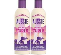 Aussie Bouncy Curls Hydrating Conditioner 400ml. For Stronger Hair. Perfect for Wavy, Curly & Coily Hair. Infused with Castor Oil. Silicone-Free, Vegan and Cruelty-Free (Pack of 2)