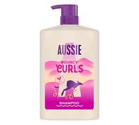 Aussie Bouncy Curls Shampoo 1000ml, Gently Cleanses and Moisturises Wavy and Curly Hair, Infused with Jojoba, Coconut and Australian Macadamia Nut Oils, Silicone-Free, Vegan and Cruelty-Free