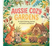 Aussie Cozy Gardens: A Relaxing Coloring Book Featuring Kangaroos, Koalas, Wombats & Other Adorable Australian Animals in Peaceful Garden Scenes