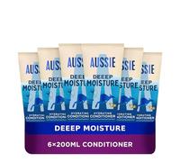 Aussie Deeep Moisture Vegan Hair Conditioner - For Very Dry, Thick and Curly Hair - With Avocado Oil, Jojoba Oil and Macadamia Nut Oil, 6 units x 200 ml
