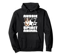 Aussie Is My Spirit Animal Kawaii Australian Shepherd Pullover Hoodie