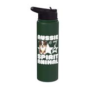 Aussie is My Spirit Animal Kawaii Australian Shepherd Stainless Steel Insulated Water Bottle
