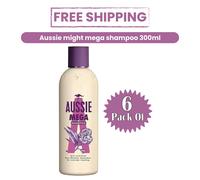 Aussie might mega shampoo 300ml - PACK OF 6