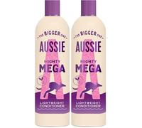 Aussie Mighty Mega Lightweight Conditioner 400ml. Daily Moisturiser for All Hair Types. Infused with Australian White Strawberry. Vegan and Cruelty-Free. Lightweight, Rinse-off or Leave-In Formula
