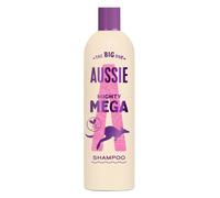 Aussie Mighty Mega Shampoo 400ml. Gently Cleansing Shampoo for Soft and Shiny Hair. Infused with Australian White Strawberry. Vegan and Cruelty-Free. Lightweight Formula