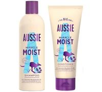 Aussie Miracle Moist Hair Care Bundle Shampoo 250ml & Detangling Conditioner 170ml - Bundled by Smart Cutie