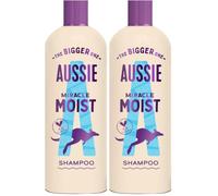 Aussie Miracle Moist Shampoo 600ml. Moisture-Quenching Formula to Revive and Restore Brittle and Dry Hair. Infused with Australian Macadamia Nut Oil, and Cruelty-Free (Pack of 2)