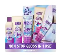 Aussie Oh My Gloss Hydrating Giftset: Shampoo 300ml, Conditioner 200ml, Lightweight Leave-in Serum 160ml. Moisture & Shine Booster for Dull, Dry Hair.