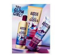 Aussie Oh My Gloss Hydrating Giftset: Shampoo 300ml, Conditioner 200ml, Lightweight Leave-in Serum 160ml. Moisture & Shine Booster for Dull, Dry Hair. With Jojoba, Safflower, Macadamia Nut Oils