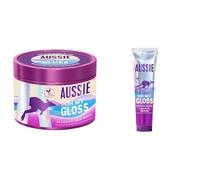 Aussie Oh My Gloss Moisture-Mazing Leave-In Serum 160ml AND Glossing Hair Mask 500ml (Duo pack). Moisturise & Deeply Nourish Dry, Dull Hair. Restore Your Natural Gloss. With Macadamia Nut Oils, Vegan