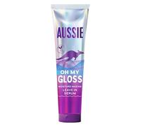 Aussie Oh My Gloss Moisture-Mazing Leave-In Serum 160ml, Moisture and Shine Booster for Dull, Tired Hair, Infused with Jojoba, Saw Flower and Australian Macadamia Nut Oils, Vegan and Cruelty-Free