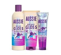 Aussie Oh My Gloss Moisturising Shampoo, Hair Conditioner and Leave in Treatment Bundle
