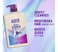 Aussie Oh My Gloss Shampoo 1000ml Deeply Moisturises Dry and Dull Hair