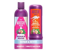 Aussie Repair And Revive Shampoo and Deep Conditioner Treatment Hair Mask Vegan Set