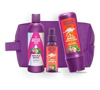 "Aussie SOS Repair Gift Set - Repair & Revive Shampoo 300ml + Heat Defence Spray 100ml + 1 Minute Miracle Rescue Mask 250ml, Helps Repair Dry and
