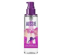 Aussie Work That Curl Lightweight Hair Oil 95ml. Breaks Casts of Styling Products. Instant Shine & 48H Frizz Protection for Waves and Curls. With Australian Macadamia Nut Oil. Vegan and Cruelty-Free