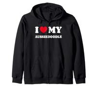 Aussiedoodles Aussie-Poos I Love My Aussiedoodle Aussie-Poo Zip Hoodie