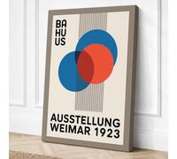 Ausstellung Weimar Geometric Canvas Wall Art Print 36x24 Inch (91 x 61 cm)