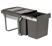 Austen & Co. 40L Built-In Hinged Cupboard Kitchen Bin - 2 Compartments