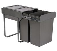 Austen & Co. 60L Built-In Hinged Cupboard Kitchen Bin - 2 Compartments