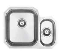 Austen & Co. Capri Stainless Steel Undermount 1.5 Bowl Kitchen Sink, Left Hand Main Bowl