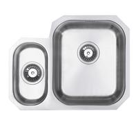 Austen & Co. Capri Stainless Steel Undermount 1.5 Bowl Kitchen Sink, Left Hand Small Bowl